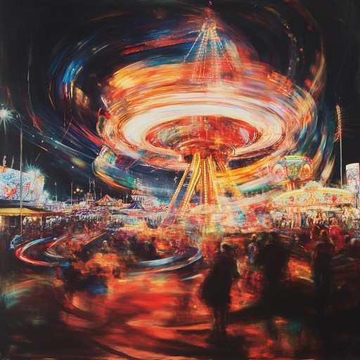 A dynamic instrumental piece that evokes the wild and chaotic atmosphere of a carnival at night, with swirling melodies and unpredictable rhythms that mirror the madness and excitement of the festivities.