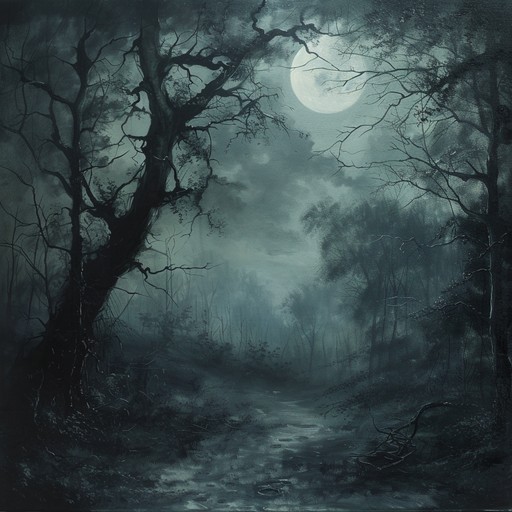 A dark folk instrumental featuring eerie, somber acoustic guitar melodies that guide the listener through a mysterious forest, where the air is thick with untold stories and supernatural presences. It blends traditional folk elements with a distinctive, powerful darkness, creating a gripping and immersive experience