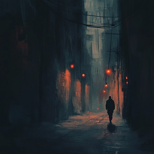 An eerie instrumental track that captures the unsettling silence of a city after dark. Layered synths and distant industrial sounds create a haunting atmosphere, immersing the listener in the shadowy depths of urban solitude.