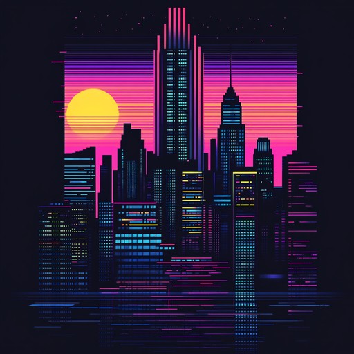 An inspiring instrumental piece with vibrant synth melodies and pulsing beats, capturing the essence of neon lit cityscapes and the promise of the future.