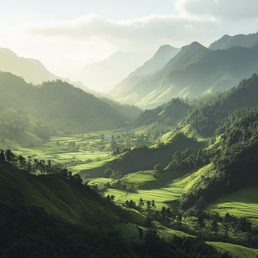 A serene bluegrass instrumental highlighting the beauty and tranquility of mountain mornings, characterized by tender fingerpicking banjo and peaceful melodies