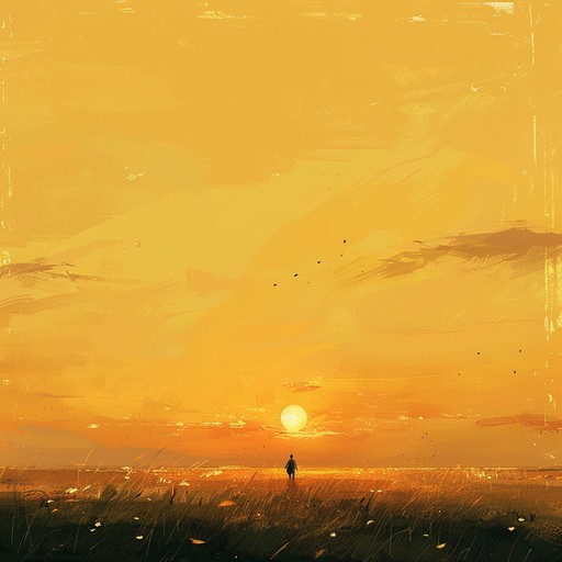 An evocative orchestral piece painted with lush, soothing strings and delicate piano, this composition captures the serene essence of a sunset over expansive meadows. Cinematic in nature, the music flows with a calming gentleness, gently guiding the listener on an idyllic auditory journey. Its relaxing atmosphere is perfect for unwinding and contemplative moments, allowing one to escape into a peaceful, cinematic landscape.