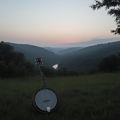 An evocative musical journey conveying the gentle awakening of the appalachian landscapes at dawn, with a light banjo melody that seems to rise with the mist from the valleys.