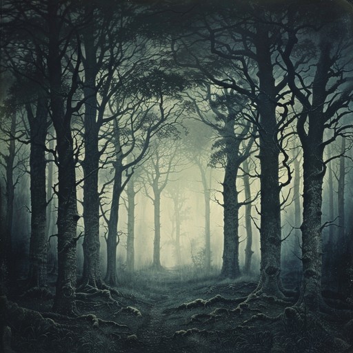 Immerse yourself in a dark folk composition that seamlessly blends peaceful and eerie elements. The serene lute melody, combined with ambient drones, paints a sonic picture of an ancient forest shrouded in twilight mystery