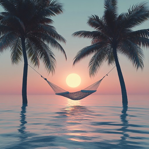 A serene mix of smooth jazz and gentle latin rhythms, ideal for a relaxing evening, evoking images of a warm summer sunset by the ocean, where the waves kiss the shore and palm trees dance to a gentle breeze.