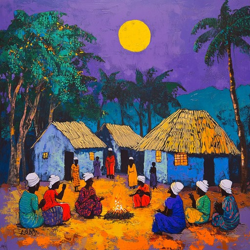 This composition uses the unique sounds of the talking drum to convey stories passed down through generations in an african village. The rhythm and pace recreate the liveliness of ancestral tales being told under the starlit sky.