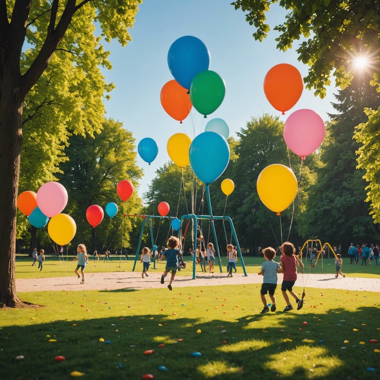 This track features a melodious, upbeat tune reminiscent of a sunny day on a bustling playground. Imagine children's laughter mingling with the joyful notes of a xylophone, creating an atmosphere of innocence and fun.