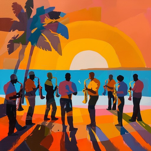 Imagine a tranquil sunset over rio de janeiro as the city slowly transitions into a festive night. This song captures the warmth of the brazilian sun and the vibrant life of its people with a smooth blend of bossa nova rhythms and samba beats, perfect for an evening of dancing or relaxing by the seaside.