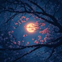 serene journey through cherry blossom enchanted night in anime dream