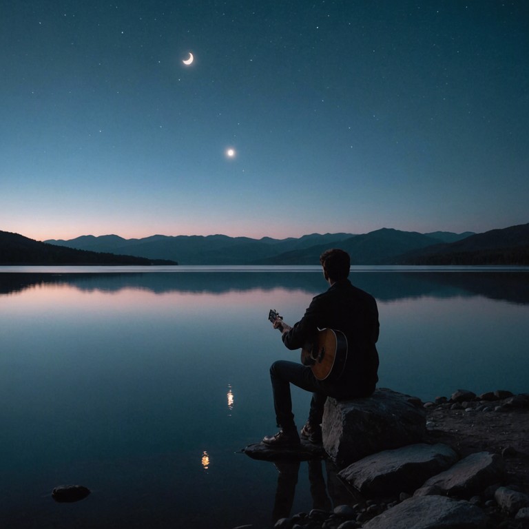 In 'whispers under moonlight', the listener is taken on a quiet, introspective musical journey. The song explores themes of longing and reminiscence, evoked through subtle melodies laid over a soft, folk inspired rock foundation. The use of acoustic guitar enhances the reflective nature of the song, making it perfect for late night contemplation or solitary walks under the starry sky.