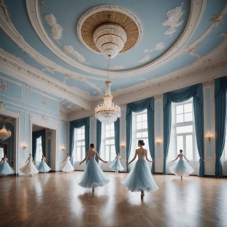 In this track, traditional polka rhythms are reimagined under an ethereal veil, blending accordion melodies with ethereal synth pads, creating a soundscape that feels like a serene dance across clouds. This musical piece transports the listener to a whimsical, airy ballroom where every note plays a step in a weightless waltz.