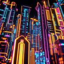 soundtrack to a digital utopian neon cityscapes