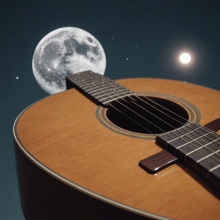 A gentle and tender classical guitar composition inspired by the beauty and peace of a starlit night beside a serene lake, perfect for moments of loving contemplation and relaxation.