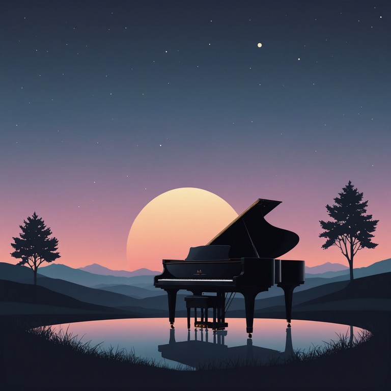 An evocative track, where each note of the piano is a brushstroke painting the quiet moments of an evening winding down, echoing the tranquility and reflective moods of dusk.