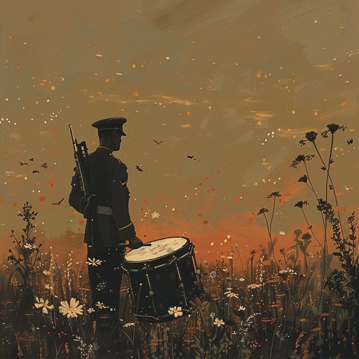 An evocative military piece that combines the disciplined rhythms of a marching band with calming, serene harmonies, creating a unique atmosphere of reflection and peace. Ideal for evoking the quieter moments of a soldier's journey, it beautifully juxtaposes structure with relaxation.