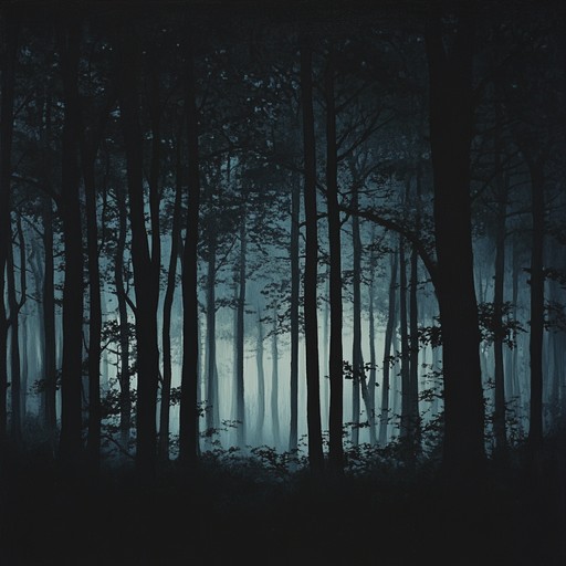 A solemn journey through shadowy woods, evoking echoes of forgotten lore and mystical encounters