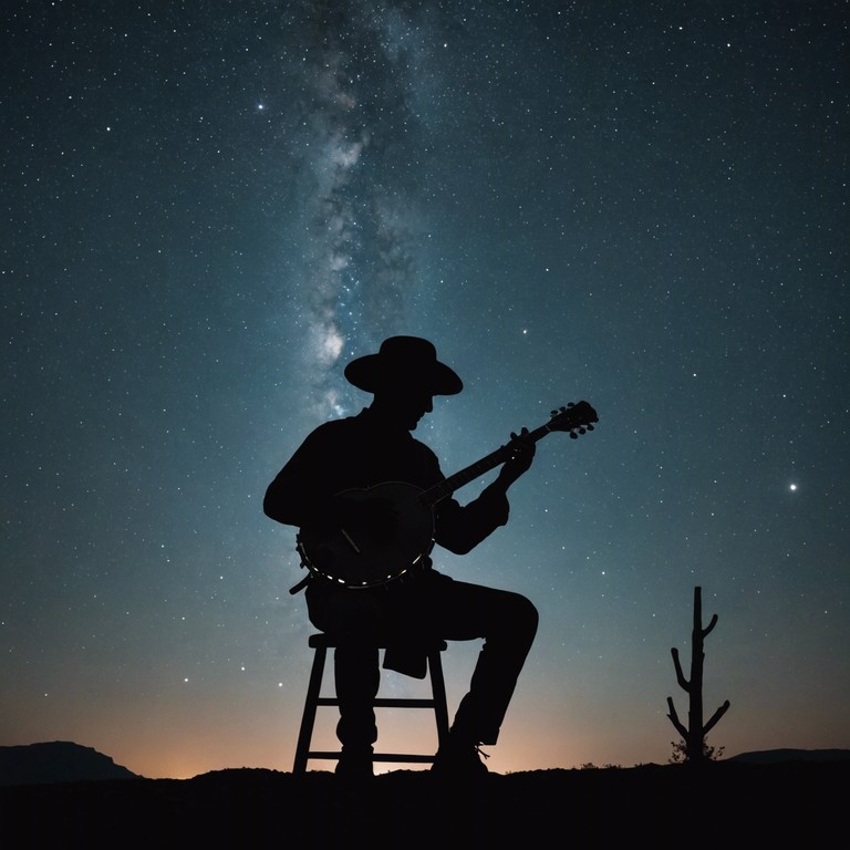 In the depth of night, under a starlit sky, this track captures the essence of introspection and the ghosts of appalachian tales past. A lone banjo plays a series of intense, brooding bluegrass melodies, weaving a story of solitude and deep reflection. The music ebbs and flows like the soft whispers of a forgotten mountain breeze, echoing the stories of the land that is steeped in mystery and old world charm.