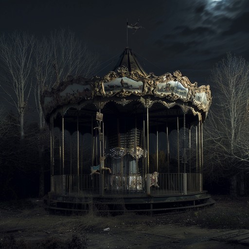 A fantastical fusion of a gothic carnival and whimsical darkness, creating a labyrinth of haunting melodies and eerie rhythms. The track is an enchanting waltz through a richly imagined night of shadows and mirthful yet spooky encounters.