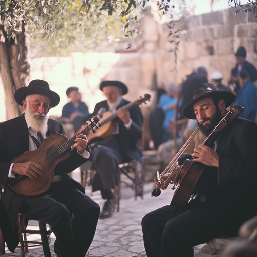 This uplifting instrumental track captures the high spirited energy of jewish dance music, blending traditional klezmer elements with a modern twist. The clarinet leads the melody, surrounded by lively rhythms and vibrant sounds that encourage listeners to dance and celebrate life. Perfect for evoking the essence of joyful gatherings and cultural celebrations.