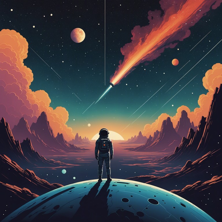 This track offers an emersion into an atmospheric soundscape reminiscent of outer space adventures and futurist cities. With its broad range of synthesized melodies, the composition blends vintage vibes with the charm of modern synthwave. A compelling use of echo and reverb mark a signature of deep, thought provoking auditory travel.