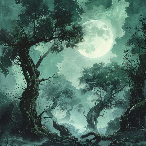 An enchanting, yet eerie melody harmonizes with layered, haunting vocals. Encapsulates centuries old tales whispered by forest spirits, invoking mysterious and spectral imagery.