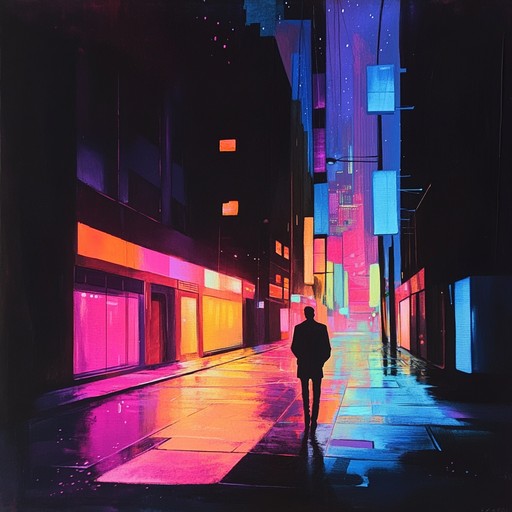 An instrumental composition that fuses the flamboyant style of glam rock with an introspective, lonely atmosphere. Featuring echoing electric guitar riffs and atmospheric synthesizers, the track paints a haunting sonic picture of solitude amidst glittering city lights.