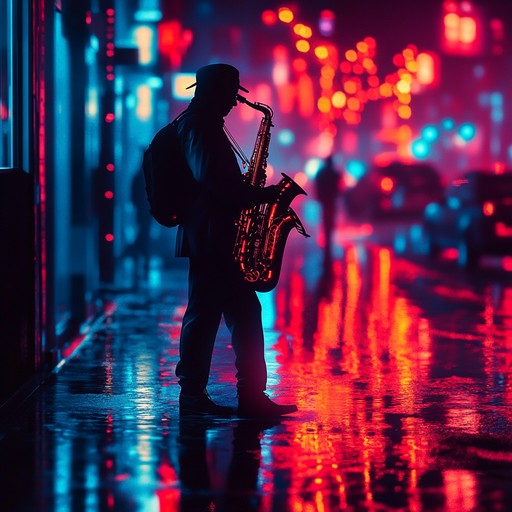 Smooth edge and soulful jazz music encapsulating the essence of city nightlife with intricate rhythms and emotive melodies, offering a perfect backdrop for late night reflection or energetic city exploration.