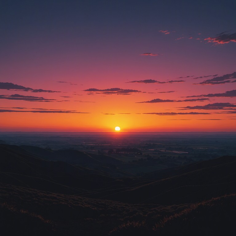 An orchestral cello takes center stage, weaving through a powerful arrangement of strings and brass, simulating the tension and resolution found on a battlefield. The music builds with a growing intensity, reflecting conflict but also the poignant beauty of a sunset over a war torn landscape.