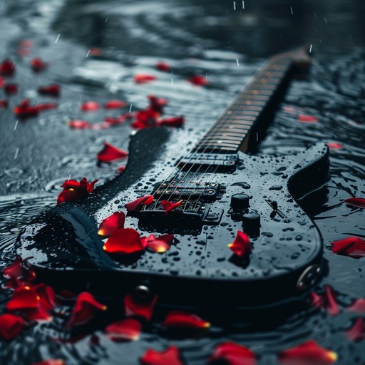 A dynamic instrumental featuring intense electric guitar riffs with a romantic undertone, creating a fiery passionate love ballad that evokes deep emotions.