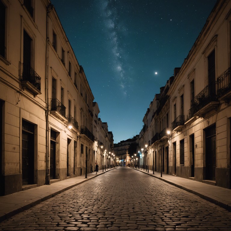 Imagine standing alone in a quiet plaza as the stars begin to twinkle in the buenos aires sky, with gentle tango melodies playing from a distant café, creating a moment of serene beauty and deep reflection.