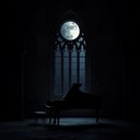 an enigmatic piano waltz echoing through shadowed, silent halls