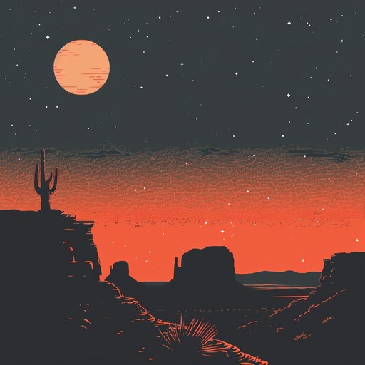 Envision the endless desert bathed in twilight, with each note of the guitar resonating across the sands. This instrumental track evokes the mystique of the old west, blending dreamy melodies with a sense of serene isolation, as if the stars themselves are singing old cowboy tales.