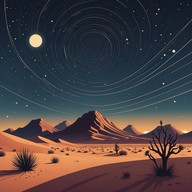 melodies echo under a starlit psychedelic desert.