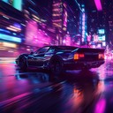 ambient 80s synthwave, capturing the essence of urban nights