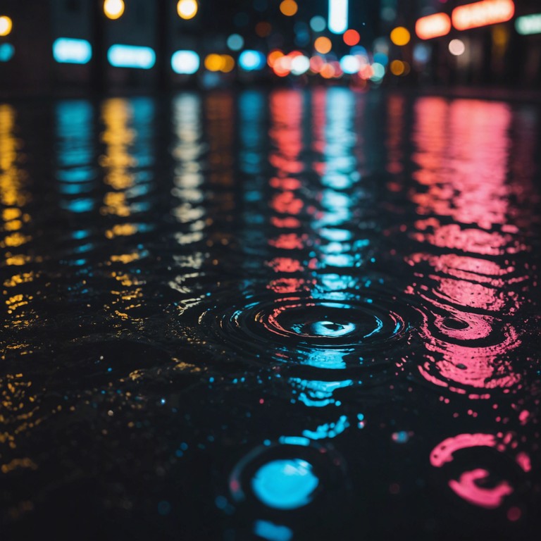 This alternative perspective shifts focus slightly, diving deeper into the feelings of solitude and contemplation brought on by the city at night. Rhythmic pulsations and reflective melodies engage in a slow dance, imaging the gentle play of raindrops illuminated by neon lights on empty streets. The production takes on a softer dynamic, allowing the solitary moments to unfold in melodious whispers.