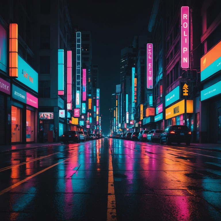 A reflective journey through the nighttime glow of a bustling 1980s cityscape, featuring vibrant synth melodies that deliver a sense of nostalgia and sophistication. The music captures the essence of an era where neon lights and late night drives symbolized endless possibilities. Combining elegant harmonic structures with a synth driven background, this piece is a homage to 1980s elegance and style, inviting listeners to immerse themselves in a sophisticated auditory experience.