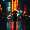 a melancholic cyberpunk instrumental journey through neon lit cityscapes.