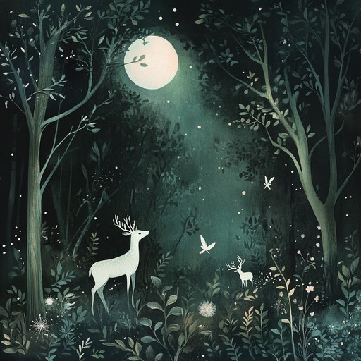 A mesmerizing composition that captures the essence of walking through moonlit woods, with shadows dancing and an air of mystery all around. The harp's gentle notes are like moonbeams filtering through the canopy, while electronic layers create an otherworldly atmosphere. This piece is an invitation to let go of reality and wander freely in a world where magic is real