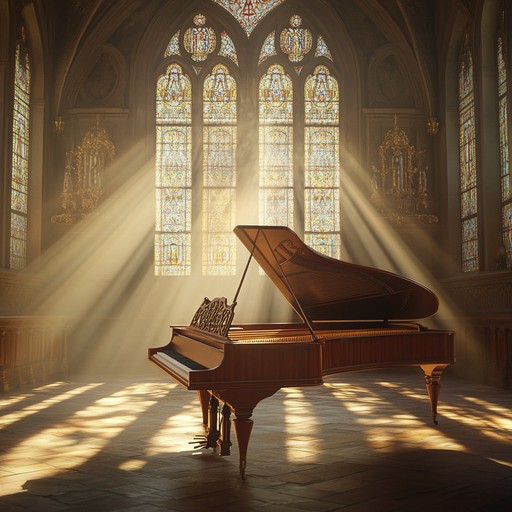 A tranquil instrumental composition that reflects the celestial beauty of the baroque period, combining delicate harpsichord passages with gentle organ accompaniment to evoke spiritual serenity and inner harmony A tranquil instrumental composition that reflects the celestial beauty of the baroque period, combining delicate harpsichord passages with gentle organ accompaniment to evoke spiritual serenity and inner harmony