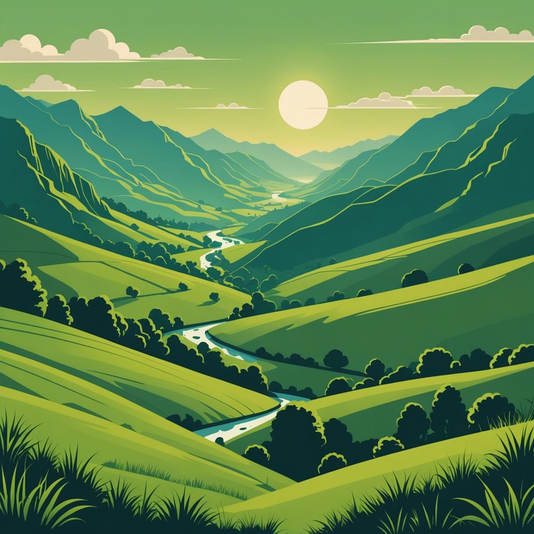 In this alternative version, the music depicts an immersive experience walking through a serene valley, surrounded by the soft echoes of nature’s gentle humming, enhancing moments of deep meditation or creative thinking.