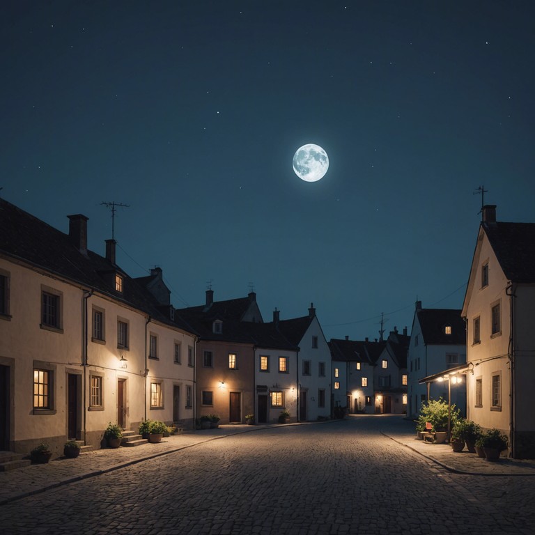 The same village square, under a moonlit night, as the clarinetist's notes rise passionately into the night, invoking the spirits of ancestors and the heartbeats of generations, creating an intimate connection with all who gather.