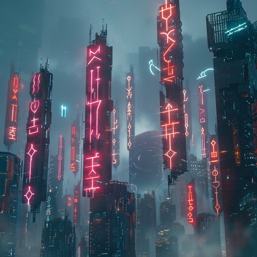 Immerse yourself in a digitally enchanted realm where neon lit skyscrapers meet ancient wisdom. This instrumental track intertwines futuristic synthesizers with ethereal, mystical elements, creating a haunting ambiance that evokes visions of a dystopian future steeped in arcane secrets. Ideal for evoking a sense of ethereal mysticism in any cyberpunk setting.