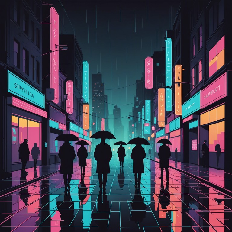 A daring track that embodies the nefarious underbelly of a futuristic cityscape. The soundscape is layered with complex electronic rhythms and dark melodic undertones that suggest a world of high tech espionage and urban decay. This track utilizes deep synth pads and pulsating bass to create a feeling of suspense and impending danger in a neo city environ.