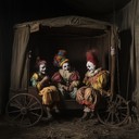 clowns planning sneaky pranks silently