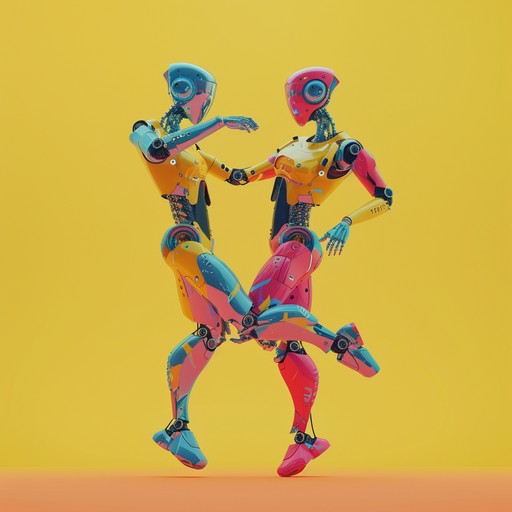 A quirky tense track with robotic dance rhythms and synth melodies. Ideal for animations or comical sequences with robots in a dance off.