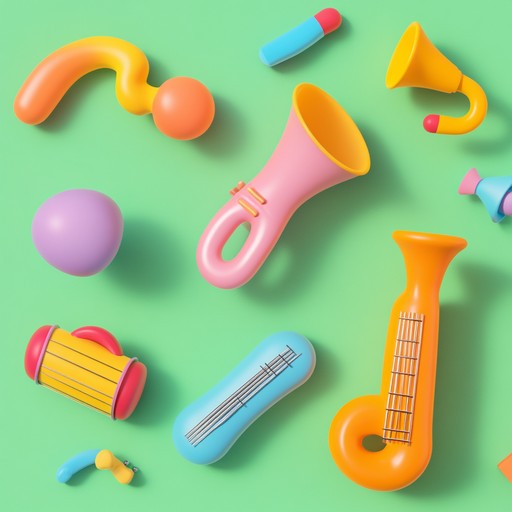 A cheerful instrumental track that combines the playful tones of toy instruments with lively electronic rhythms, creating an uplifting and whimsical journey through sound.