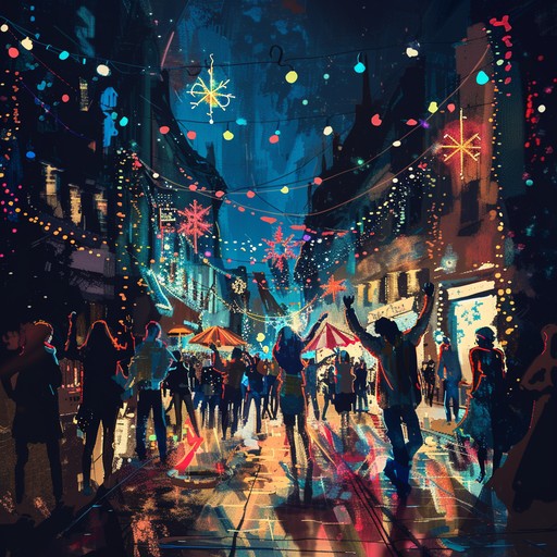 An exhilarating instrumental track filled with lively guitar riffs and upbeat rhythms perfect for holiday celebrations and street parties. The track combines the infectious energy of dance rock with festive elements to uplift and engage the listeners, ensuring a non stop party atmosphere.