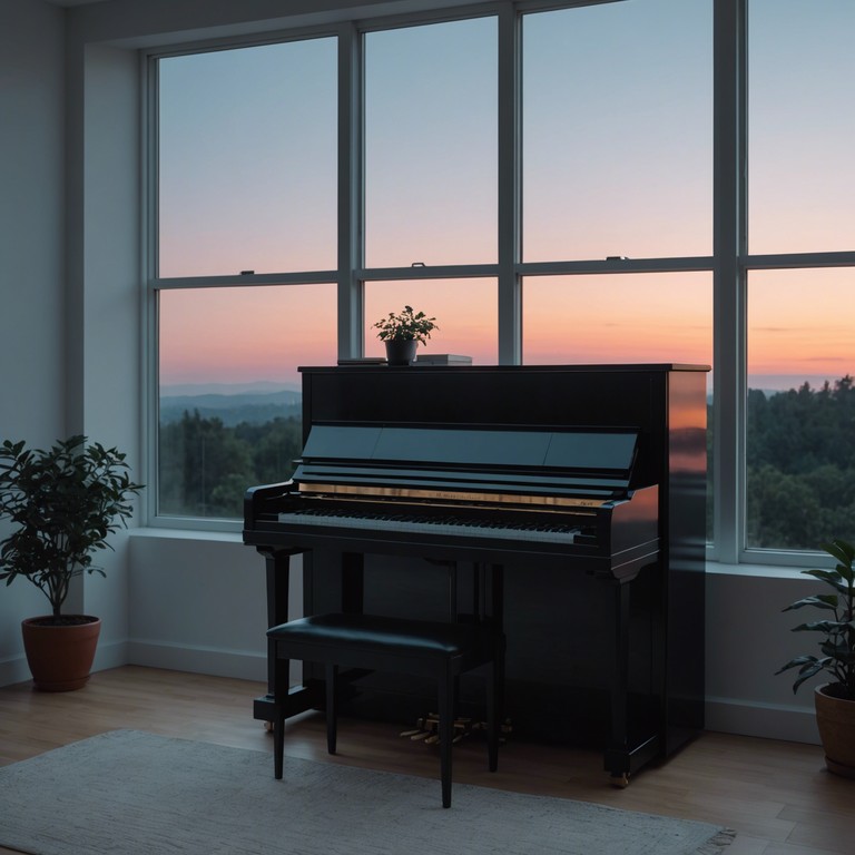 An intimate musical journey spotlighting a serene piano arrangement that invites the listener into a reflective state. Soft, soothing tones mingle with the gentle rustle of restrained echoes, crafting spaces of calm in the mind's landscape.