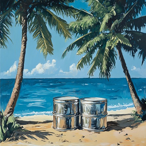 A lively and upbeat instrumental calypso track featuring rhythmic steel drums and vibrant percussion, creating a festive atmosphere that transports listeners to a tropical paradise filled with dancing and joy.