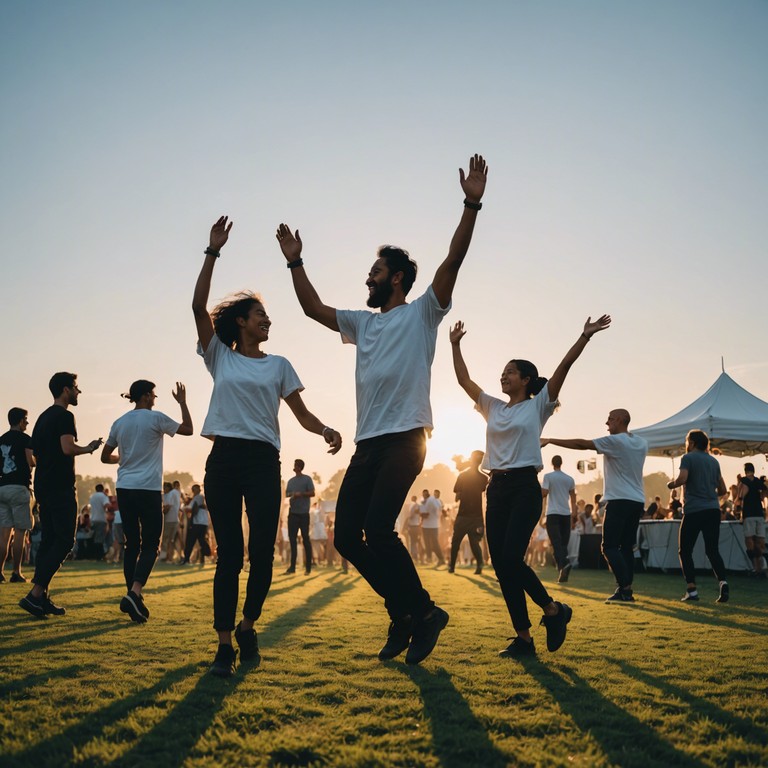 Imagine the first rays of sun breaking the horizon, while electronic currents pulse through traditional samba beats, painting musical strokes of energy and transformation, leading listeners on a dynamic and inspiring morning journey.